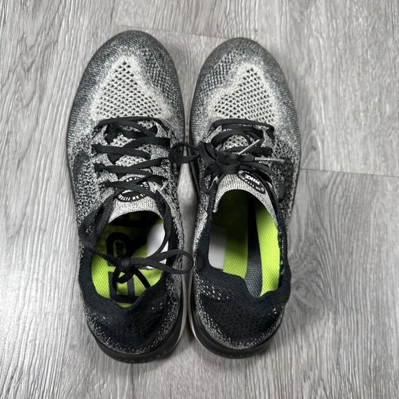 Nike Free RN Flyknit 2018 Black White Ombre 942838-101 Men\'s Size 8.5